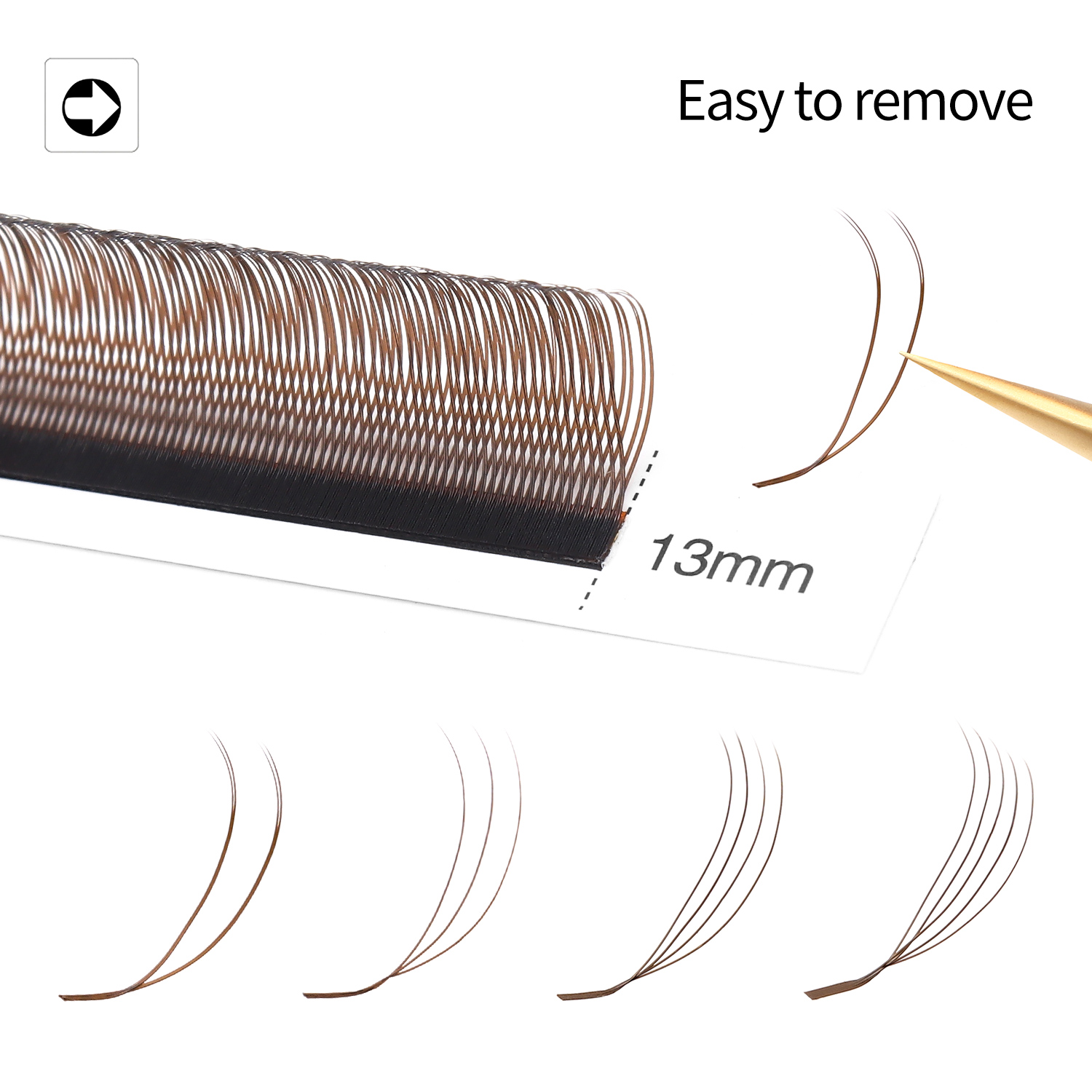 Pestañas XIUSUZAKI Marrones en - Eyelash Extension Yy reseña y precio